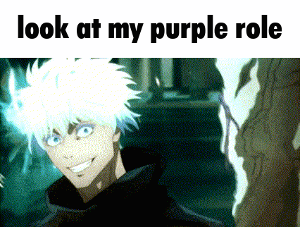 Gojo Satoru Purple Role Meme GIF