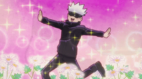 Gojo Satoru Walking In Paradise GIF