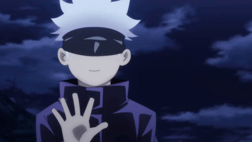Gojo Satoru Waving A Hand GIF