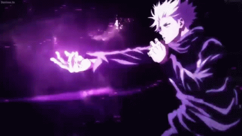 Gojo Satory Hollow Purple Colossal Blast GIF