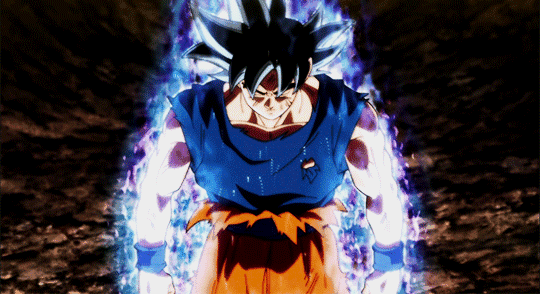 Gok San Goku In White Aura GIF