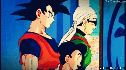 Gok Super Saiyan Face Off GIF
