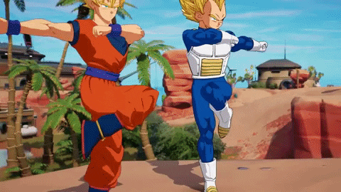 Gok Vegeta And Son Goku Fusion GIF