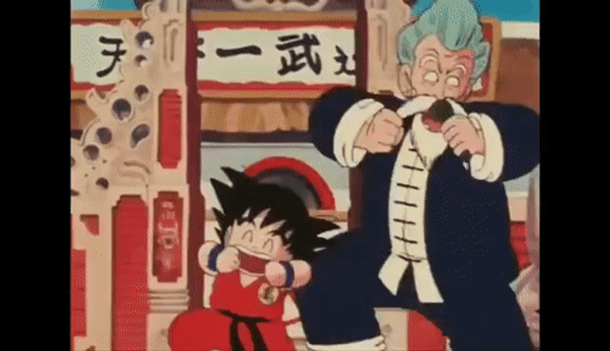 Goku And Master Roshi Dancing GIF
