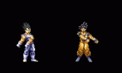 Goku And Vegeta Fusion In Darkness GIF
