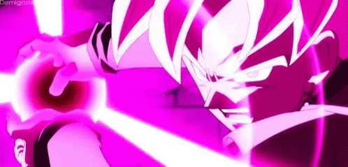 Goku Black Realeasing Power GIF