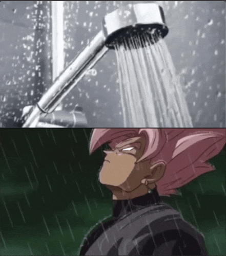 Goku Black Shower Meme GIF