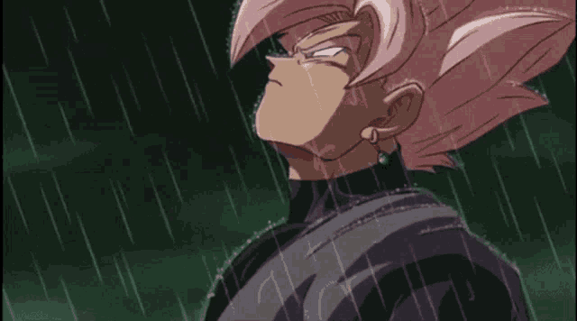 Goku Black Standing In The Rain Dragon Ball Super Gif GIF