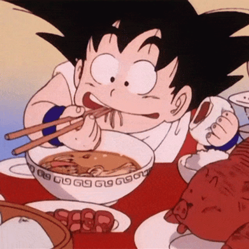 Goku Eating Ramen  GIF