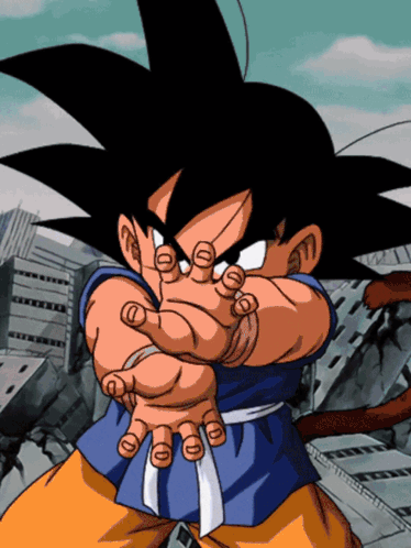 Goku Firing A Spirit Bomb GIF