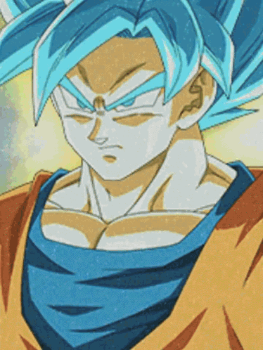 Goku Flaming Super Saiyan Blue GIF