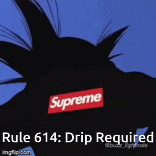 Goku From Dragon Ball Z Wearing A Supreme Shirt GIF