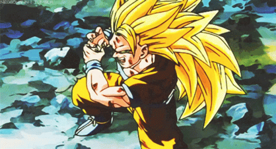 Goku Kamehameha Fierce Power GIF