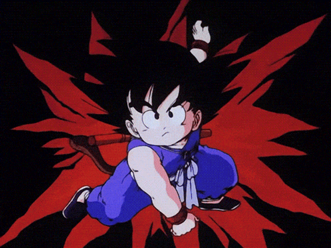 Goku Kid Remarkable Moves GIF