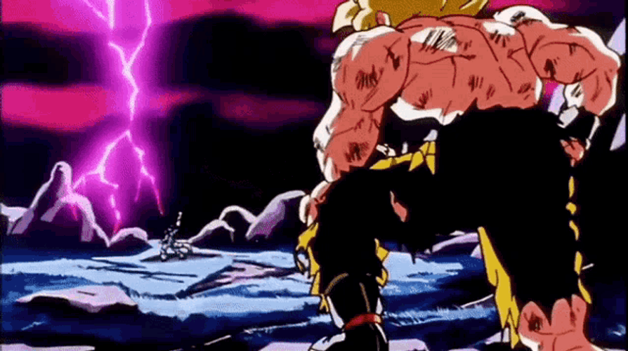 Goku Losing His Super Saiyan GIF