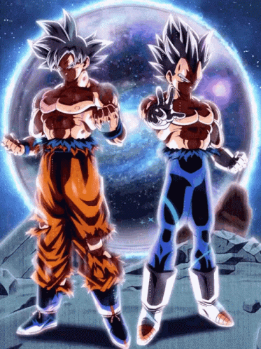 Goku Manga And Vegeta Sticker GIF