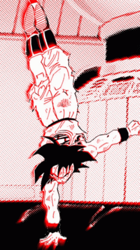 Goku Manga Training GIF