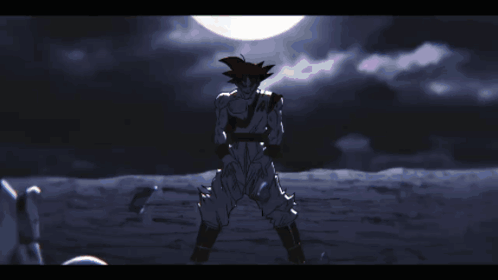 Goku Manga Vs Vegeta After Dark GIF