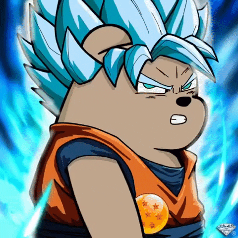 Goku Meme Animated Bear As Goku GIF