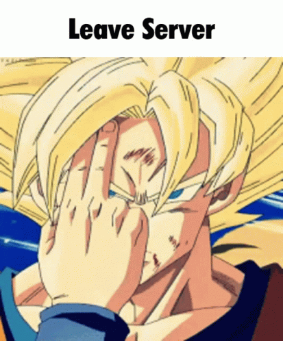 Goku Meme Disappearing Leave Server GIF