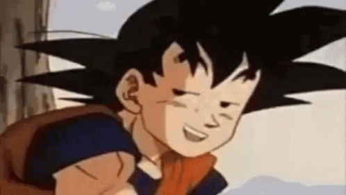 Goku Meme Staring Then Rick-rolled GIF