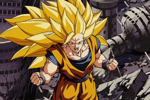 Goku Ssj3 In Ruined City GIF