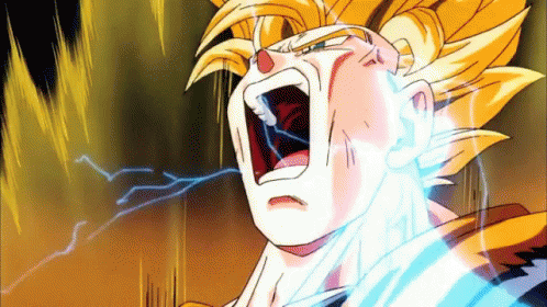 Goku Ssj3 Open Mouth Overpowered GIF