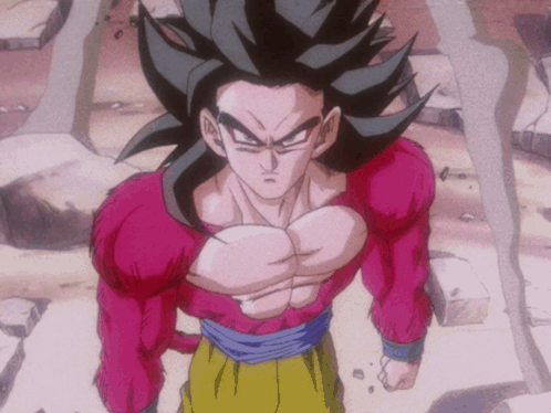 Goku Ssj4 Angry Stare GIF