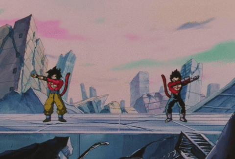 Goku Ssj4 Fight With Alien Invader GIF