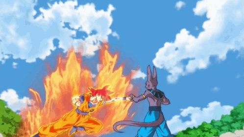 Goku Ssj4 Versus Beerus GIF