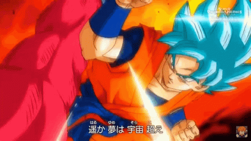 Goku Super Power Punch Saiyan Blue GIF