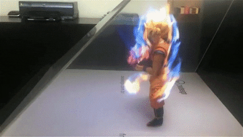 Goku Super Saiyan Action Figure GIF