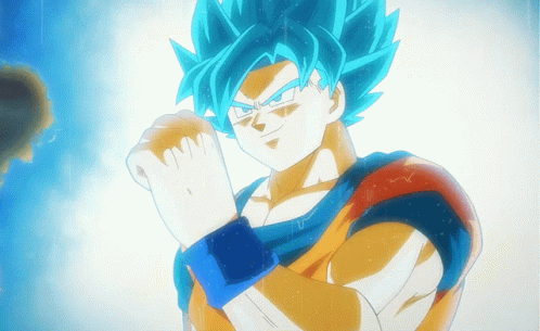 Goku Super Saiyan Blue Shield GIF