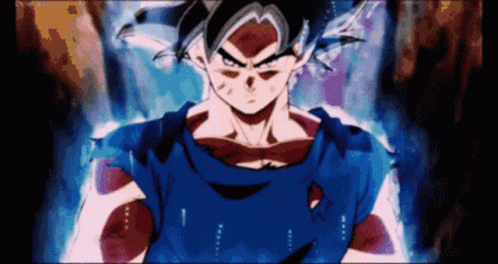 Goku Super Saiyan Blue Walking GIF