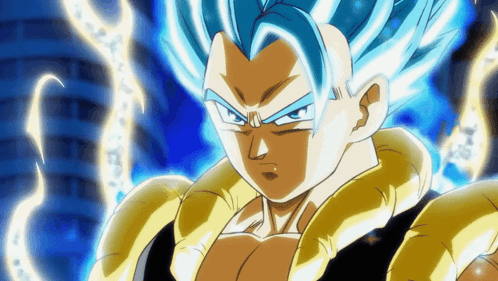 Goku Super Saiyan Flaming Blue GIF