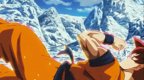 Goku Super Saiyan Punch Blue Power GIF