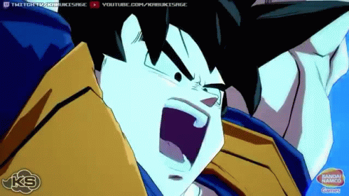Goku Throws Massive Spirit Bomb GIF
