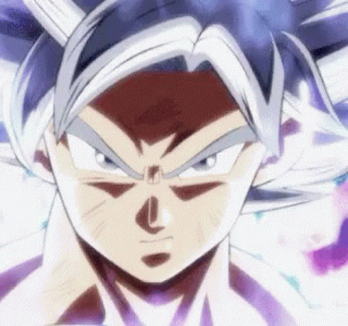 Goku Transformation Stare GIF