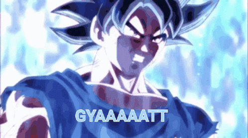 Goku Transformation Ultra Instinct Roar GIF