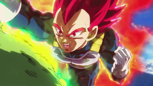 Goku Transformation Vegeta And Broly Fighting GIF