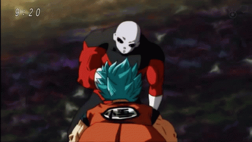Goku Vs Jiren Red Beam Through Goku GIF