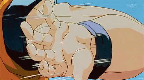 Goku Vs Vegeta Blocking Punches GIF