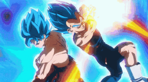 Goku Vs Vegeta Double Kamehameha GIF