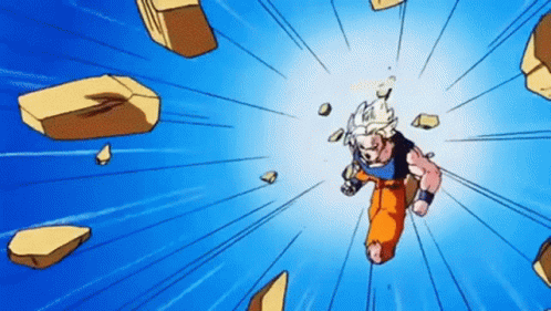 Goku Vs Vegeta Fight GIF