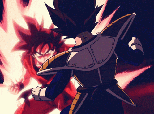 Goku Vs Vegeta Fighting GIF