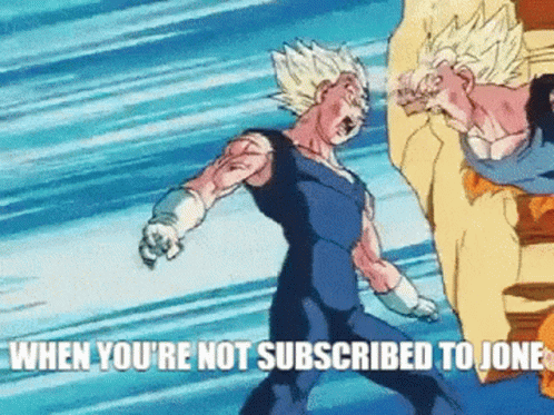 Goku Vs Vegeta Not Subscribed To Jone GIF