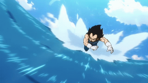 Goku Vs Vegeta Punch And Kick GIF