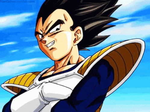 Goku Vs Vegeta Staring GIF