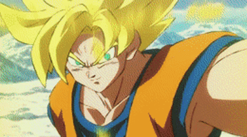 Goku Vs Vegeta Vs Broly GIF
