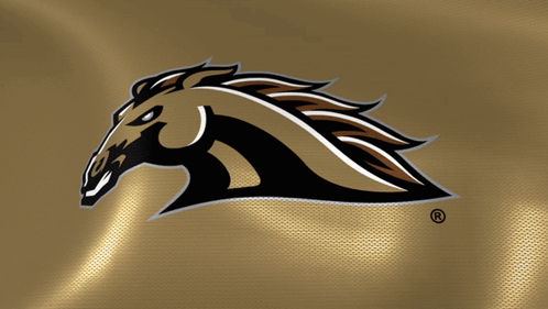 Gold Background With Horse Head and R